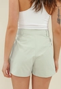 Short Saia Em Alfaiataria Sarja Com Bolso Frontal