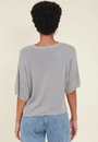 Blusa Tricô Manga Curta Com Lurex