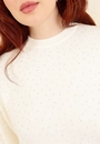Blusa Tricô Alongado Manga Longa Com Strass