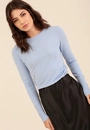 Blusa Tricô Manga Longa Com Botões Punho