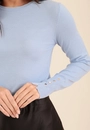 Blusa Tricô Manga Longa Com Botões Punho