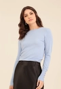 Blusa Tricô Manga Longa Com Botões Punho