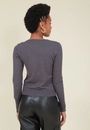 Blusa Tricô Manga Longa Com Botões Punho