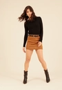 Blusa Tricô Manga Longa Com Botões Punho