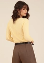 Blusa Tricô Manga Longa Com Botões Punho