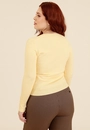 Blusa Tricô Manga Longa Com Botões Punho