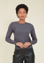 Blusa Tricô Manga Longa Com Botões Punho