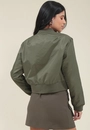 Jaqueta Bomber Em Nylon Com Bolso Lateral