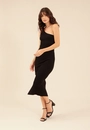 Vestido Midi Em Tricô Ombro Só