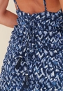Vestido Curto Com Alça E Franzido Lateral Estampado Etnico