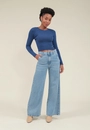 Blusa Cropped Em Tricô Manga Longa Básica