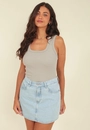 Saia Jeans Curta Bolso