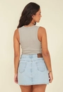 Saia Jeans Curta Bolso