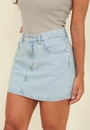 Saia Jeans Curta Bolso