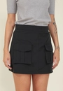 Saia Curta Nylon Com Bolso Cargo