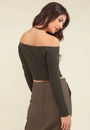 Blusa Ribana Manga Longa Decote Ombro A Ombro