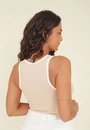 Blusa Ribana Sem Manga Com Viés Bicolor