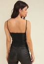 Blusa Em Pu Com Alça E Lastex Costas