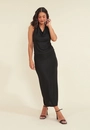 Saia Midi Em Lurex Com Fenda Lateral