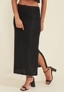 Saia Midi Em Lurex Com Fenda Lateral