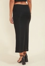 Saia Midi Em Lurex Com Fenda Lateral