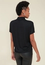 Blusa Malha Com Gola Alta Manga Curta