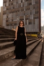 Vestido Viscolinho Longo Sem Manga Com Cinto