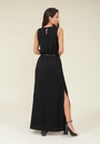 Vestido Viscolinho Longo Sem Manga Com Cinto