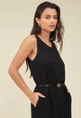 Vestido Viscolinho Longo Sem Manga Com Cinto