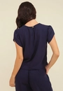 Blusa Viscose Twill Com Manga Curta Tulipa