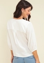 Blusa Viscolinho Manga 7/8 Decote V