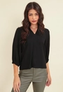 Blusa Viscolinho Manga 7/8 Decote V