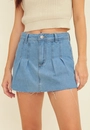 Short Saia Jeans Pregas