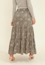 Saia Viscose Midi 3 Marias Estampa Safari