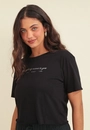 Blusa T-Shirt Em Meia Malha Com Silk Foil Everything