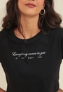 Blusa T-Shirt Em Meia Malha Com Silk Foil Everything