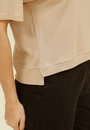 Blusa Malha Texturizada Manga Curta Abertura Lateral