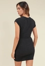 Vestido Curto Em Malha Lurex Com Puxador Na Lateral