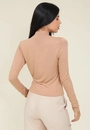 Blusa Básica Malha Tricô Manga Longa Gola Alta