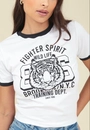 Blusa Em Cotton Manga Curta Tigre 86