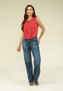 Blusa Malha Sem Manga Abertura Lateral