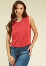 Blusa Malha Sem Manga Abertura Lateral