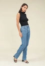 Calça Jeans Reta Com Lycra