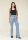 Calça Jeans Reta Com Strass