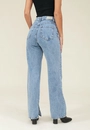 Calça Jeans Reta Com Strass