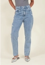 Calça Jeans Mom Com Glitter