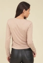 Blusa Viscolycra Manga Longa Com Franzido Lateral