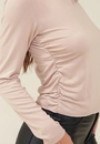 Blusa Viscolycra Manga Longa Com Franzido Lateral