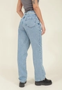 Calça Reta Cinto Strass