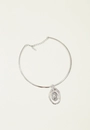 Colar Chocker Com Pingente Metal